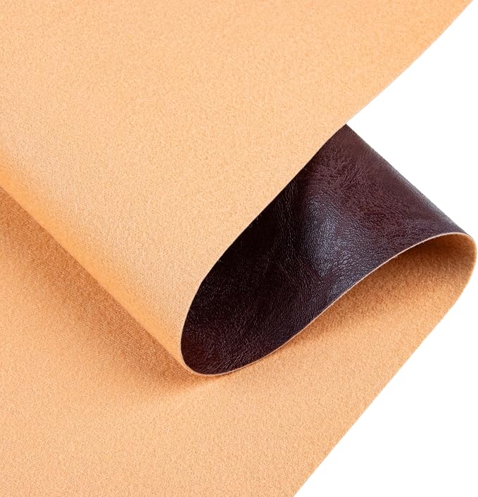 Faux Leather Fabric Sheet, 36 x 54 Inches, Texture Synthetic Material for DIY Crafts, Leather earings,Upholstery, Automotive, Sofa Projects Individual 1 Yard Cut (Dark Brown, One Yard)