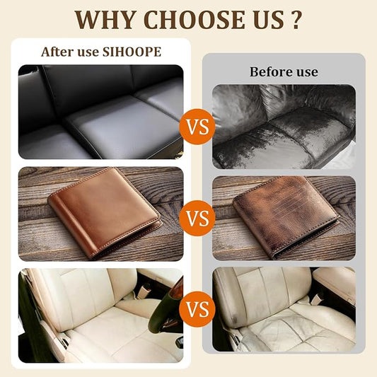 2025 New Advanced Leather Recoloring Balm,White Leather Repair Kit for Furniture,Leather Dye Filler,Couch Paint and Repair,Leather Color Restorer for Couches,Leather Scratch Remover for Car Interior