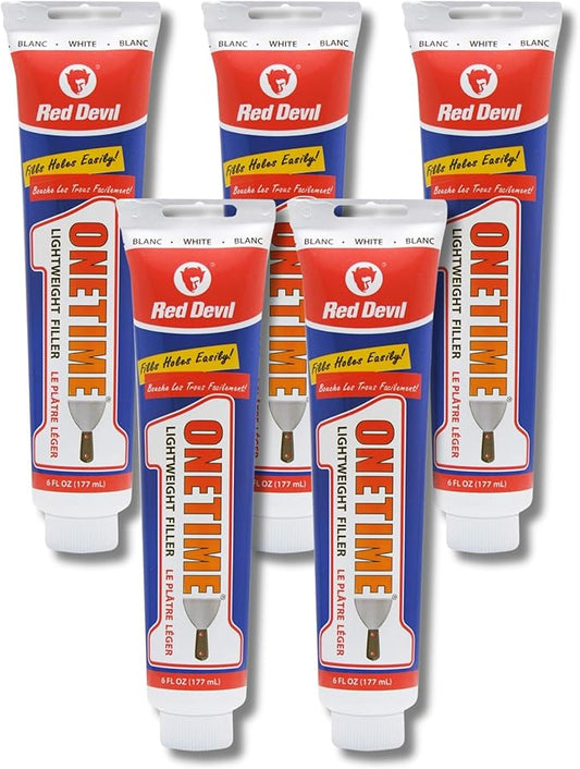 Red Devil 0545 ONETIME Lightweight Spackling, 6 Oz. Squeeze Tube, Made in USA