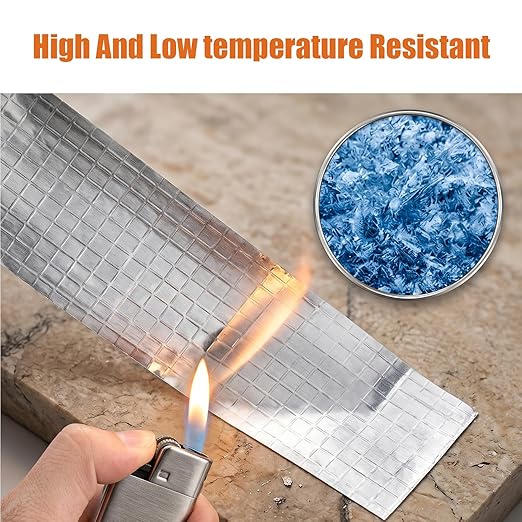 Butyl Waterproof Tape, 2 inch x16 feet Aluminum Foil Tape, Butyl Sealant Tape for RV Roofs, Boats, and Pipes, and for Glass & EPDM Roof Leak Patching, Silver