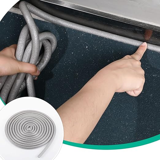 Tondiamo Caulk Saver Foam Backer Rod Gap Filler Concrete Rope Caulk Gray Sealant Backing Rod for Fence Wall Gap Floor Window Door Windproof Home Repairing(3/8 Inch x 40 Ft)