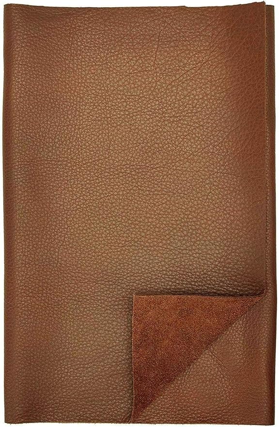REED Leather HIDES - Cow Skins for Upholstery Crafts (100 Square Foot, Brown)