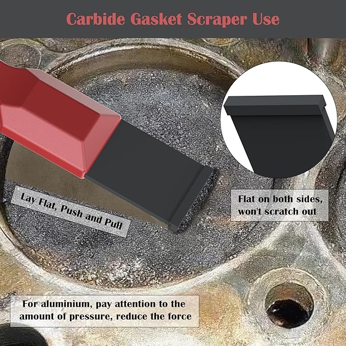 Carbide Scraper, Super Carbide Gasket Scraper for Metal and Automotive, 1-1/4 Inch Carbide Scraper Set (1-Piece)