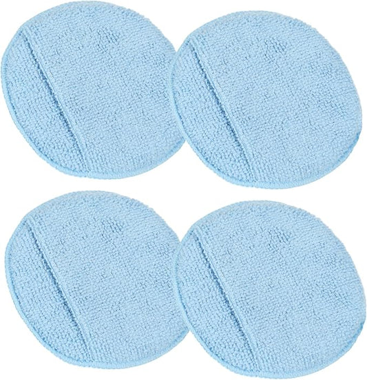Leather CPR Microfiber Applicator Sponge - Leather Conditioner Applicator, Round Lint-Free Microfiber Applicator Pad for Home and Car Interiors - 4-Pack