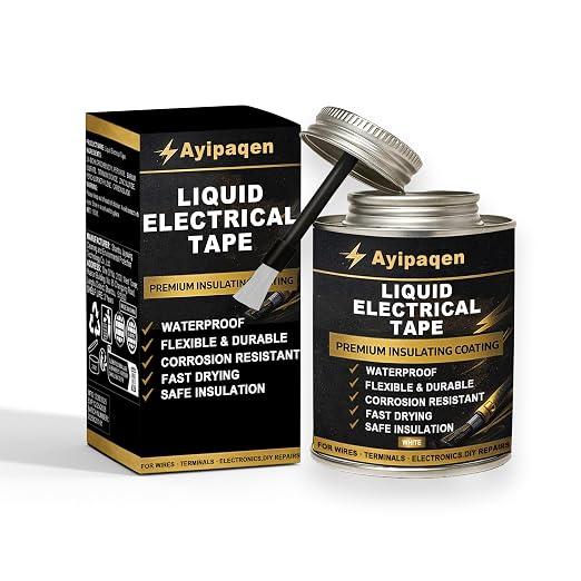 Liquid Electrical Tape Waterproof, 150ml Liquid Tape for Wire Insulation & Repair, Fast Drying Flexible Electrical Sealant, Heat Resistant Liquid Electrical Tape for Outdoor Indoor Use