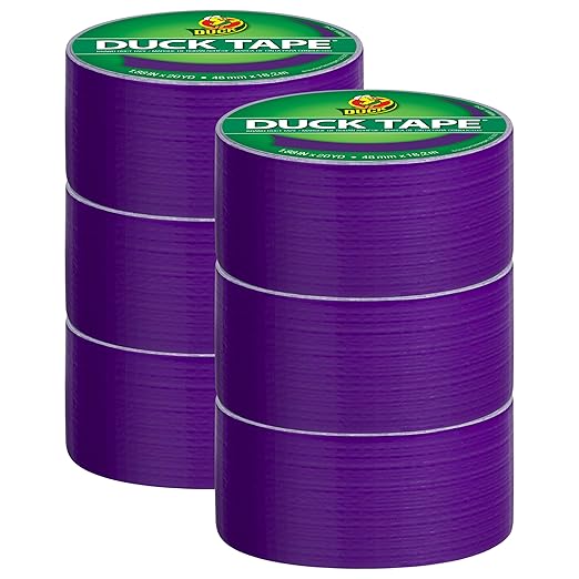 Duck Brand Color Duct Tape, 6-Roll, Purple (283138_C)