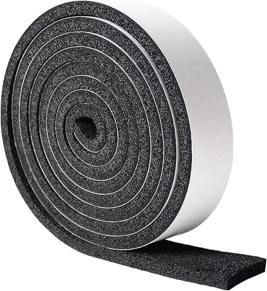 DOBTIM Pipe Insulation Foam Wrap Tape, Self Adhesive with High Resilience for Pipe Insulation Wrap 13 Ft x 2 Inch Wide x 1/2 Inch Thick
