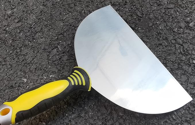 Putty Scraper 8" Stainless Steel Putty Knives with Plastic Ergonomic Handle for Taping Paint Wall Floor Tile, Metal Spackle Tools Knife,Remover for Wood, Wallpaper Scraper (8")