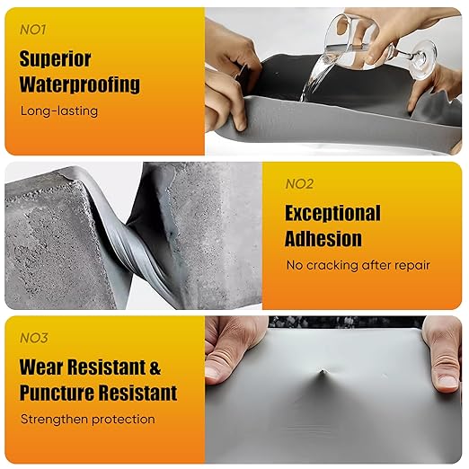 Concrete Crack Filler, 2 PCS Self-Leveling Cement Sealant, Quick-Drying Adhesive Repair for Driveways, Sidewalks, Patios, Outdoor Joint Filler, Gray