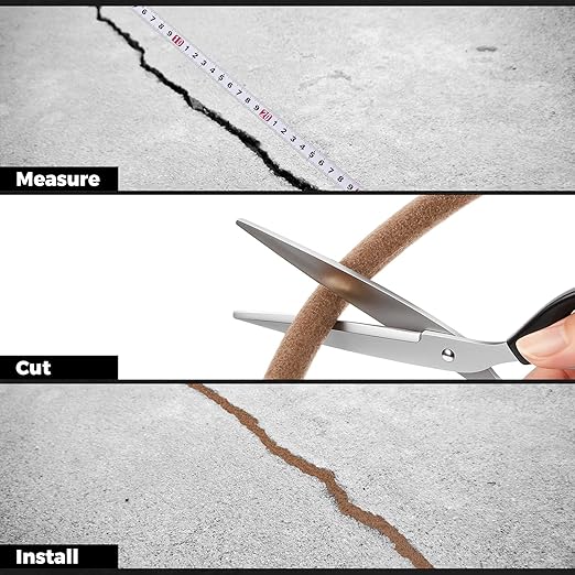 MotiMind 1 Inch x 50 ft Foam Backer Rod for Gaps Joints Concrete Crack Filler Caulk Saver Bulk Foam Backing Rod Concrete Filler Rope for Weather Stripping Door Seal (Brown)