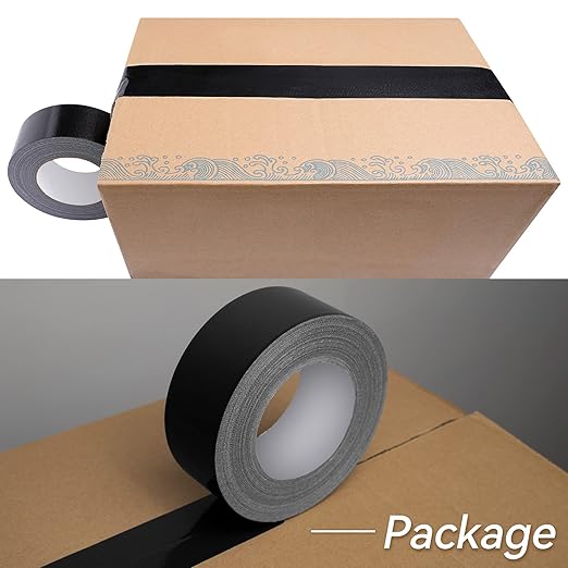 Reniteco Black Duct Tape- 2 inches x 10 Yards, Waterproof & All-Weather, No Residue, UV Resistant, Heavy Duty for Car, Home & Outdoor Repairs, 1 Roll