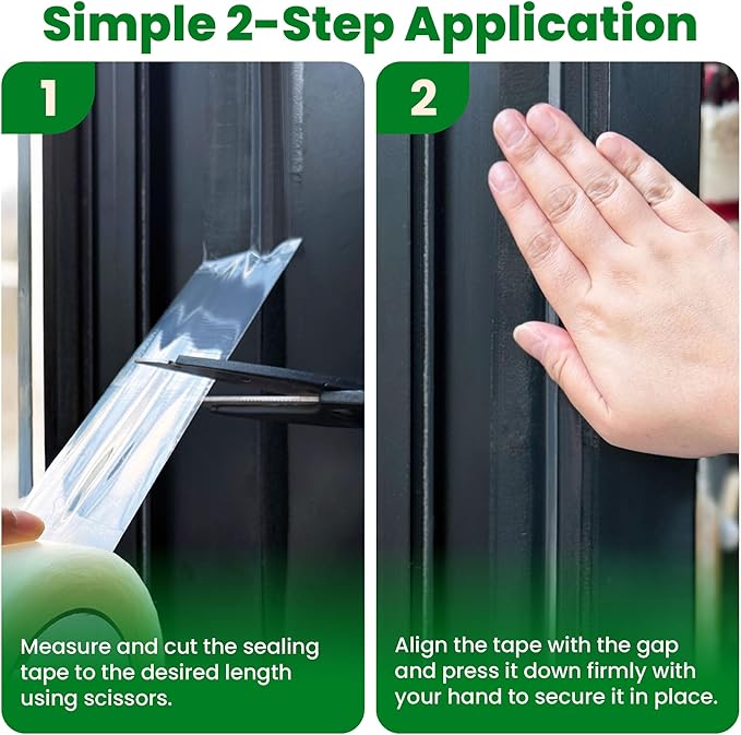 ECOHomes Window Weather Sealing Tape | Winter Weather Stripping Tape to Block Cold Drafts Through Window Gaps and AC Units, Insulation Seal and Draft Blocker for Home (4 Inch by 180 FT, Clear)