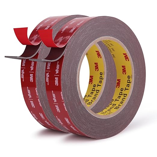 Double Sided Tape Heavy Duty Mounting Tape 3/4" x 18Ft Made of 3M 4611F Gray Strong Adhesive Waterproof Foam Tape for Home Office Car Decorative Materials and Trims (Pack of 2)