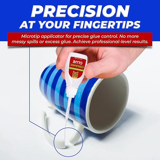 Y'allCanDiy Waterproof Super Glue for Ceramic - Ceramic Glue Repair for Pottery, No Smell After Cure. Best Cyanoacrylate Based Adhesive for China and Porcelain