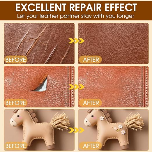 Leather Glue, 60g High Strength Special Leather Adhesive Clear Flexible Craft Repair Waterproof for Sofas, Car Seats, Purses (1 Pack)