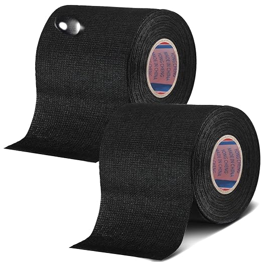 Outus Wire Harness Cloth Electrical Tape Wire Loom Harness Automotive Heat Proof Cloth Tape for Automotive Electrical Wrap Protection Insulation Cable Fixed(2 Roll,4 Inch X 49.2 ft)