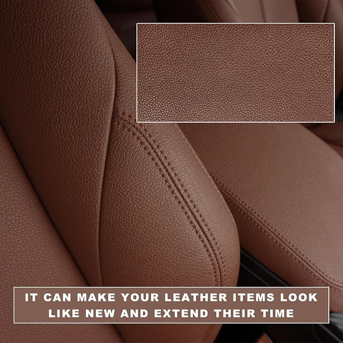 2 PCS Leather Repair Patch Tape, 4 x 8 Inch Self-Adhesive PU Vinyl Repair Kit Cuttable Patches, Portable Super-Thin Leather Patch Tape for Repairing Car Seats Sofas Chairs (Dark Brown)