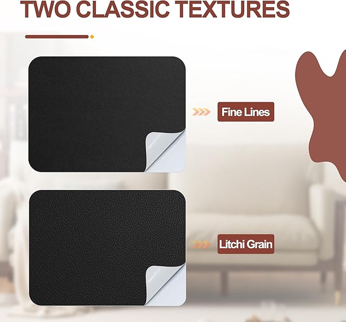 Leather Repair Patch Tape Kit, Self Adhesive Leather Repair for Furniture, Couch, Sofa, Car Seats,Office Chair,Vinyl Repair Kit.30inx16in