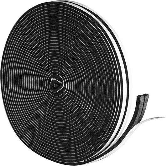 Foam Insulation Tape, 1/4In x 1/4In x 51Ft Weather Stripping Door Seal Strip for Doors and Windows,Sliding Door, Soundproofing Door Seal,Weatherstrip,Air Conditioning Seal Strip