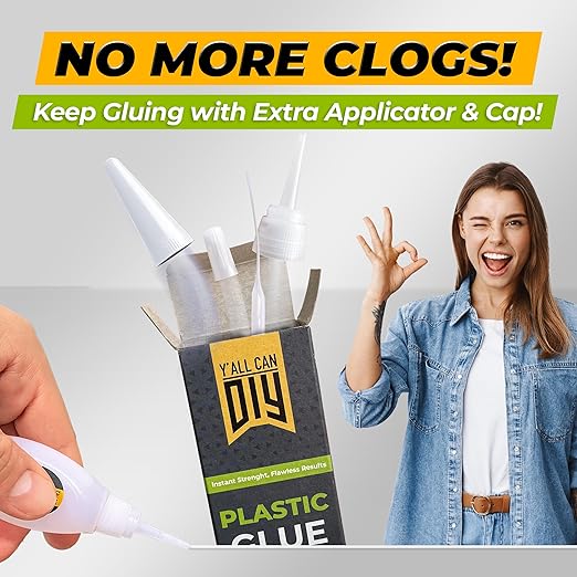 Plastic Glue for Models, Miniatures, Legos, PLA, 3D Printing Repair. Fast Setting Heavy Duty Strong Super Glue for Plastic 20g