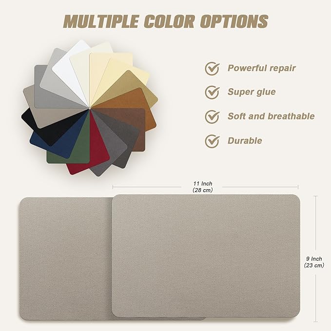OAZ 2 Pieces 9 x 11 inch Canvas Repair Patches Canvas Fabric Patch Self-Adhesive Fabric Repair Tape Waterproof Outdoor Gear Patch Kit for Boat Cover Awning Sofa Chair Couch Tent Bag (Royal Blue)