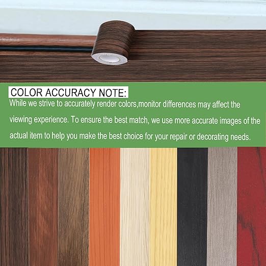 Wood Grain Repair Tape, 5.9 inch X 32ft Self Adhesive Wood Colored Tape for Tables, Chairs, Baseboards, Doors, Windows, Floors, Handicraft DIY.