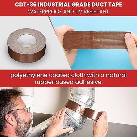 GGR Supplies T.R.U. CDT-36 Industrial Grade Duct Tape. Waterproof and UV Resistant. Multiple Colors Available. 60 Yards. (Sky Blue, 1 in.)