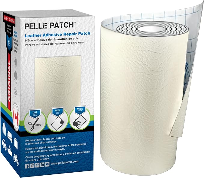 Leather and Vinyl Repair Patch - 25 Colors Available - Original 4x60 - Off-White