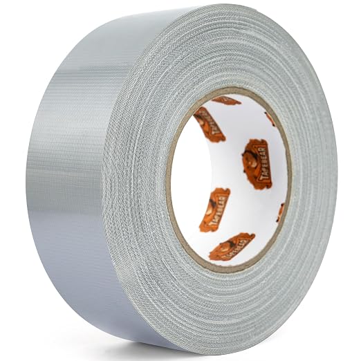 TAPEBEAR 16.5mil Thick Silver Duct Tape Heavy Duty 1.88" x 105FT, Strong Tough Utility Ducting Tape Waterproof, No Residue, Flexible, Hand Tear Binding Tape for Bundle, Patch, Protect & Repair