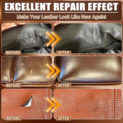 Leather Glue Permanent 120ml, High Strength Leather Adhesive Clear, Flexible Fast Drying Repair Leather Glue for Jackets, Handbags, Sofas, Furniture, Shoes, Purses, Car Seats(4.05floz)