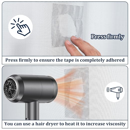 2″ X 30 FT Grey Window Screen Repair Tape, Strong Adhesive Fiberglass Mesh Patch for Window & Door Screen Tears