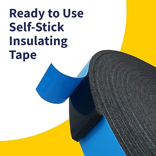 Double Sided Self Adhesive Camper Mount Foam Tape 3/16in x 1 1/4in x 33ft for Truck Shells, RVs, Cars. Helps Stop Vibrations, Scratches and Squeaks. Seal Around Air Conditioners, Doors and Windows
