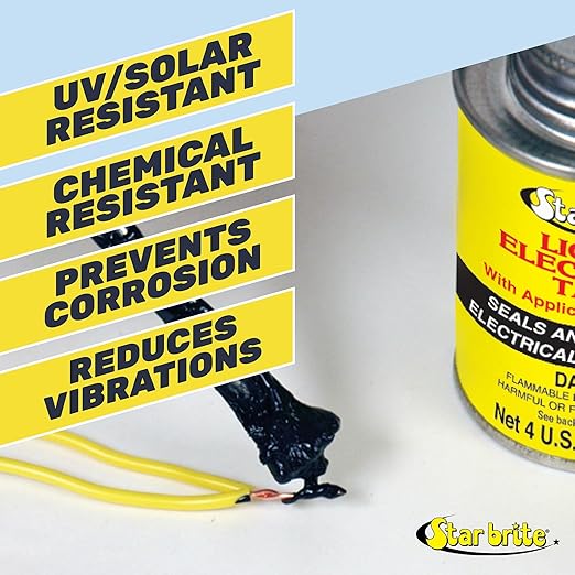STAR BRITE Liquid Electrical Tape Black 1 OZ. Tube (084154)