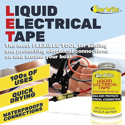 STAR BRITE Liquid Electrical Tape Black 1 OZ. Tube (084154)