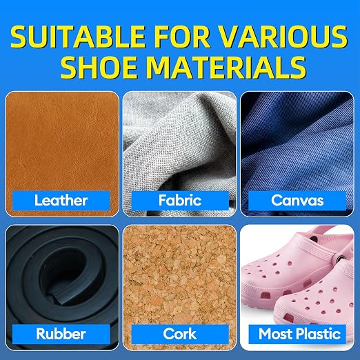 Shoe Glue, Shoe Repair Adhesive Flexible, Waterproof, Clear, Super Strong Glue for Soles, Sneakers, Boots, Leather, Handbags, Soles, Heels - Works on Leather, Rubber, Vinyl, Canvas - 2.1oz