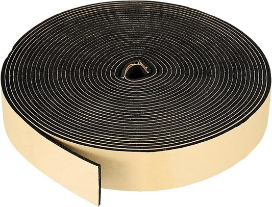 PATIKIL Foam Insulation Tape, 1-1/2" W x 1/8" t x 32.8FT Self Adhesive Weather Stripping Door Seal Strip for Door Window Air Conditioning, Black