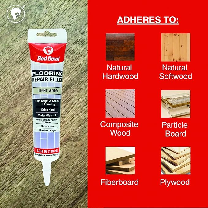 Red Devil 056020 Flooring Repair Filler, 5 oz., Light Wood, 1 Pack