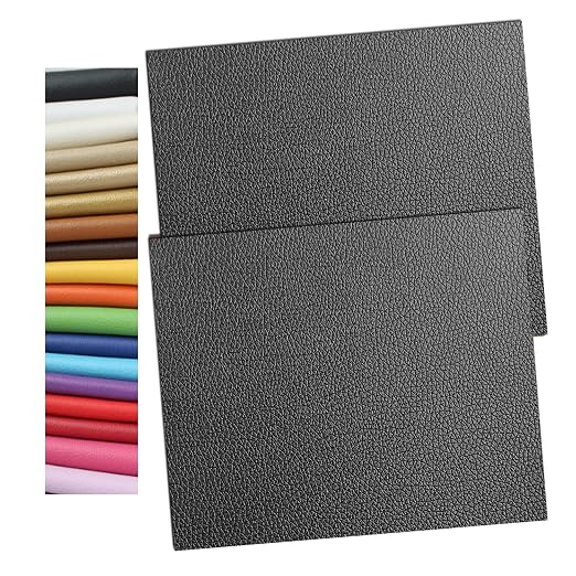 2 Pcs Sofa Repair Self Adhesive Leather Tape Patch Strong Adhesive Car Seat Furniture Repair Patches High Low Temperature Wear Waterproof Resistant (10 x 12 inch/2pcs, Black)