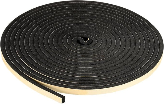 PATIKIL Foam Insulation Tape, 5/8" W x 3/8" t x 32.8FT Self Adhesive Weather Stripping Door Seal Strip for Door Window Air Conditioning, Black