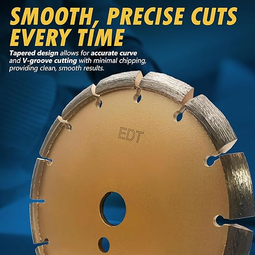 8" Crack Chaser Blade for Cured Concrete, Asphalt Repair or Joint Widen, 0.5" Width, 1"/20mm Arbor