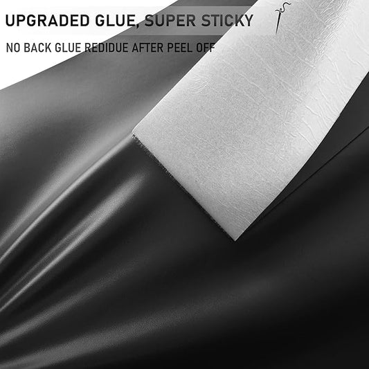YAFLC Self Adhesive Leather Repair Tape Kit, 4"x 63" Leather Repair Patch for Furniture, Leather Repair Patch for Car seat, Sofas, Couch, Boat Seat Black