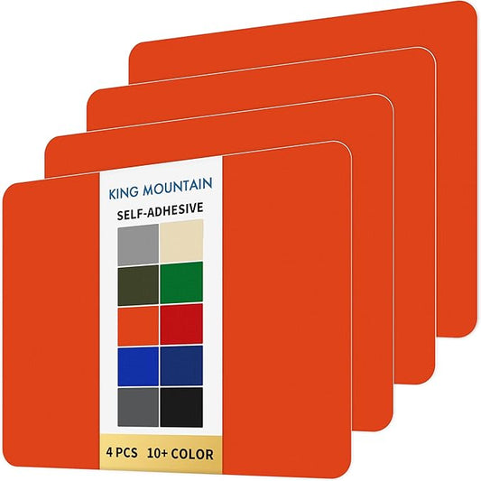 KING MOUNTAIN Self Adhesive Nylon Fabric Repair Patch, 9×11 Inches 4 Pcs, Quick Down Jacket Repair Patch, Waterproof Outdoor Gear Patch Kit for Tent,Backpacks,Umbrella, Gloves, Sleeping Bag (Orange