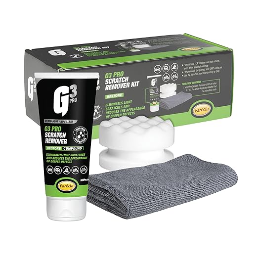 Scratch Remover Kit – Permanent Car Scratch and Scuff Removal | Easy Application, High Gloss Finish | Includes Applicator Pad & Microfibre Cloth, Silicone-Free, VOC-Free