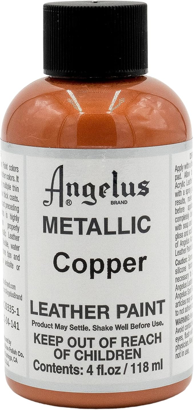 Angelus Metallic Leather Paint, 4 oz., Copper