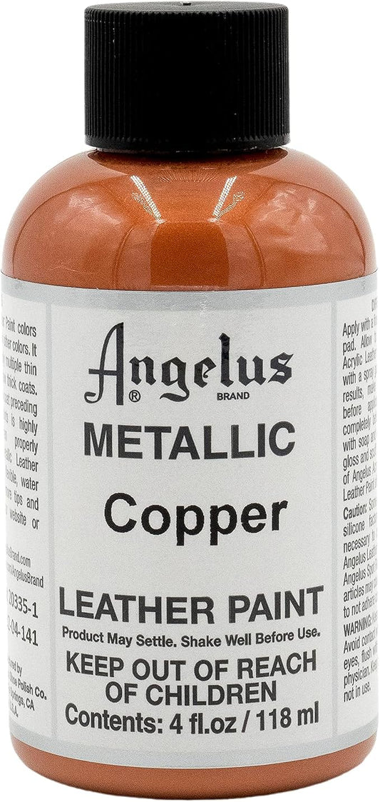 Angelus Metallic Leather Paint, 4 oz., Copper