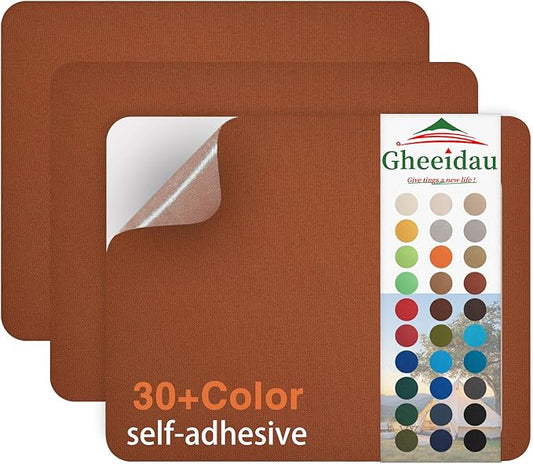 Gheeidau Canvas Repair Patch 9×11 Inch 3Pcs Waterproof Self-Adhesive Fabric Repair Patch for Tents,Boat Cover,Pop Up Canopy,Patio,Bags,Car Seats,Sofas,Furniture Cover(Light Brown)