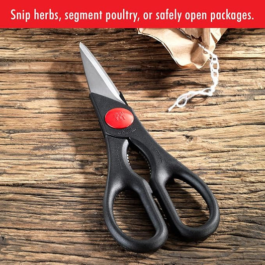 ZWILLING Twin 7.9-inch Kitchen Shears, Heavy Duty Multi-Purpose Scissors with Forged Stainless Steel Blades, Built-In Bottle Opener & Soft Grip – Dishwasher Safe for Meat, Poultry, Herbs & BBQ
