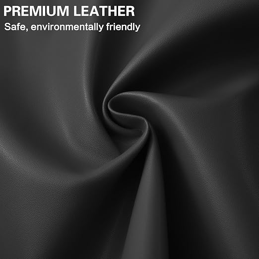 Self Adhesive Leather Repair Patch Kit, 16 in x 63 in Large Vinyl Leather Repair Tape for Furniture, Car Seat, Couch, Sofa, Chair Smooth Black
