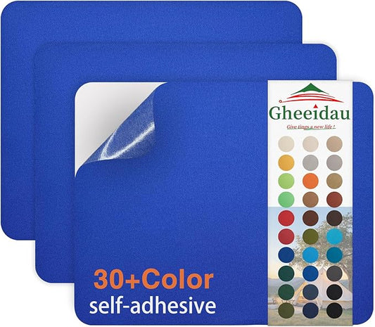 Gheeidau Canvas Repair Patch 9×11 Inch 3Pcs Waterproof Self-Adhesive Fabric Repair Patch for Tents,Boat Cover,Pop Up Canopy,Patio,Bags,Car Seats,Sofas,Furniture Cover(Royal Blue)