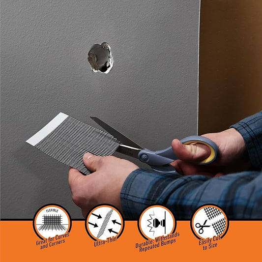 Gorilla Flexible Wall Repair Patch, 4”x 4”, (Pack of 1) – Durable, Professional Looking Repairs on Walls & Ceilings